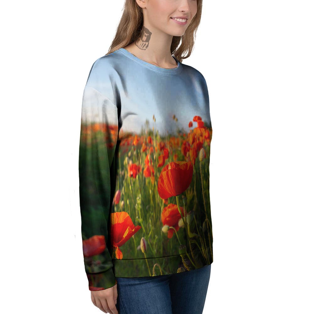 Remembrance Poppy Day Print Women's Sweatshirt-grizzshop