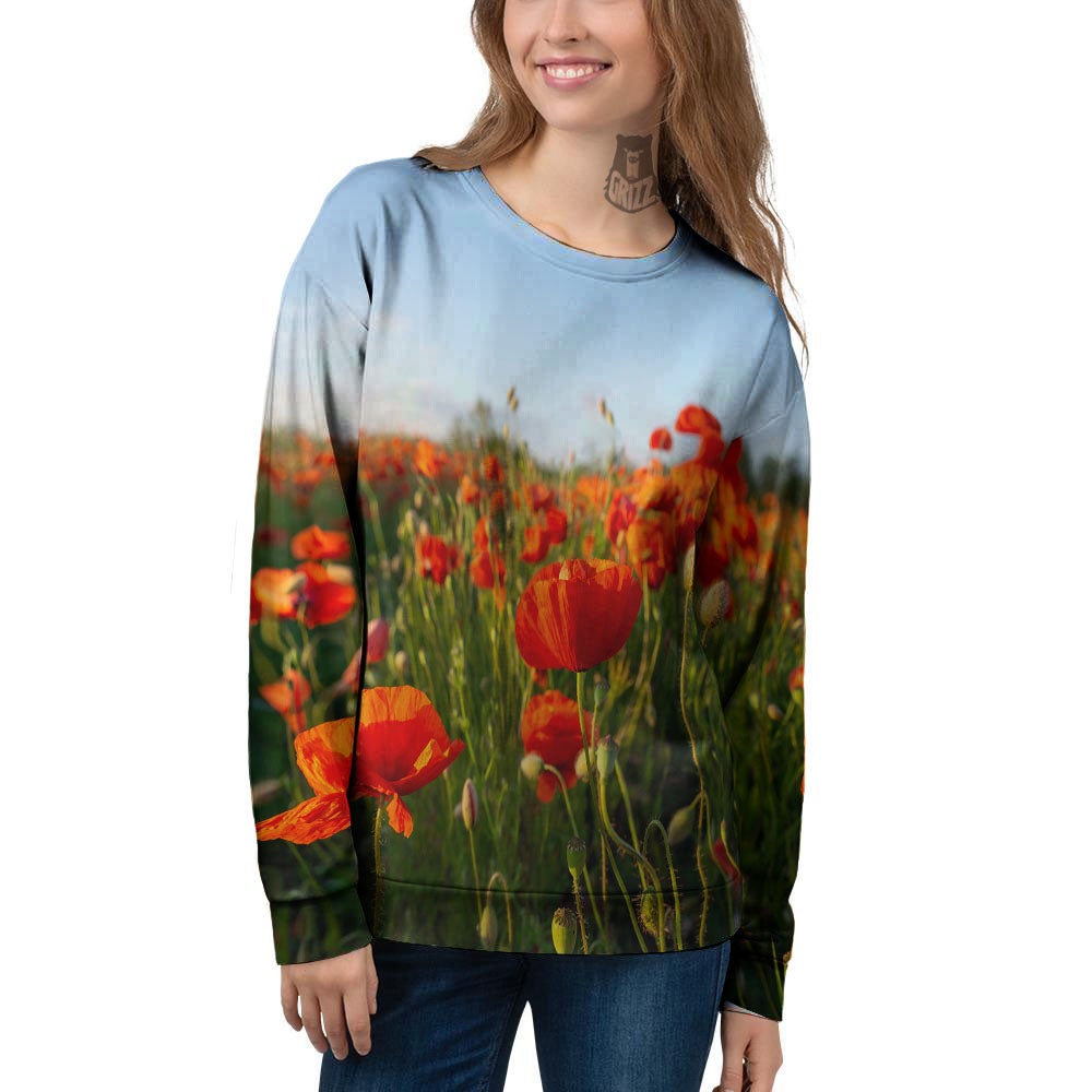 Remembrance Poppy Day Print Women's Sweatshirt-grizzshop
