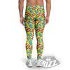 Retro Cassette And Earphones Print Pattern Men's Leggings-grizzshop