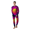 Retro City Sunrise Print Men's Pajamas-grizzshop