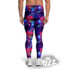 Retro Futuristic Neon Theme Print Pattern Men's Leggings-grizzshop