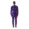 Retro Futuristic Neon Theme Print Pattern Men's Pajamas-grizzshop