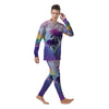 Retro Futuristic Palms Tree Print Men's Pajamas-grizzshop