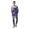 Retro Futuristic Palms Tree Print Men's Pajamas-grizzshop