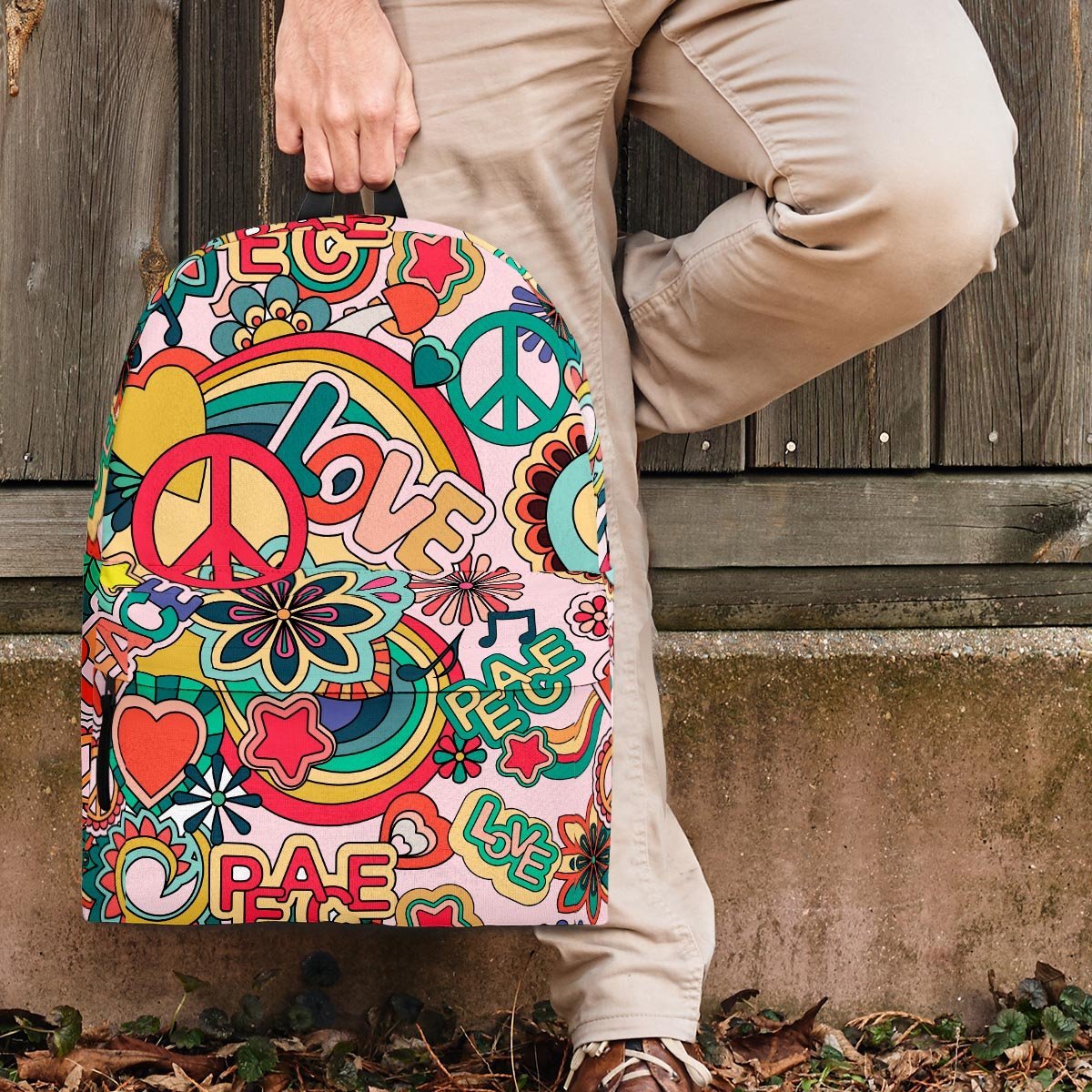 Retro Hippie Backpack-grizzshop