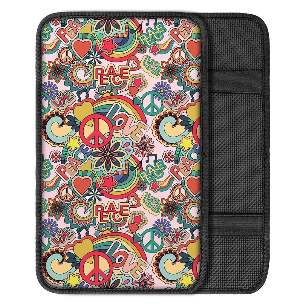 Retro Hippie Car Console Cover-grizzshop