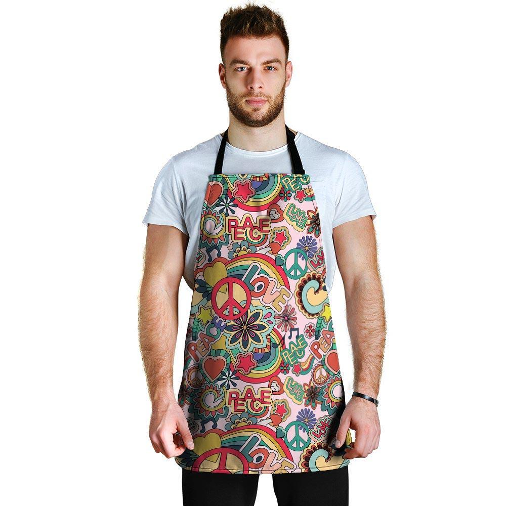 Retro Hippie Men's Apron-grizzshop