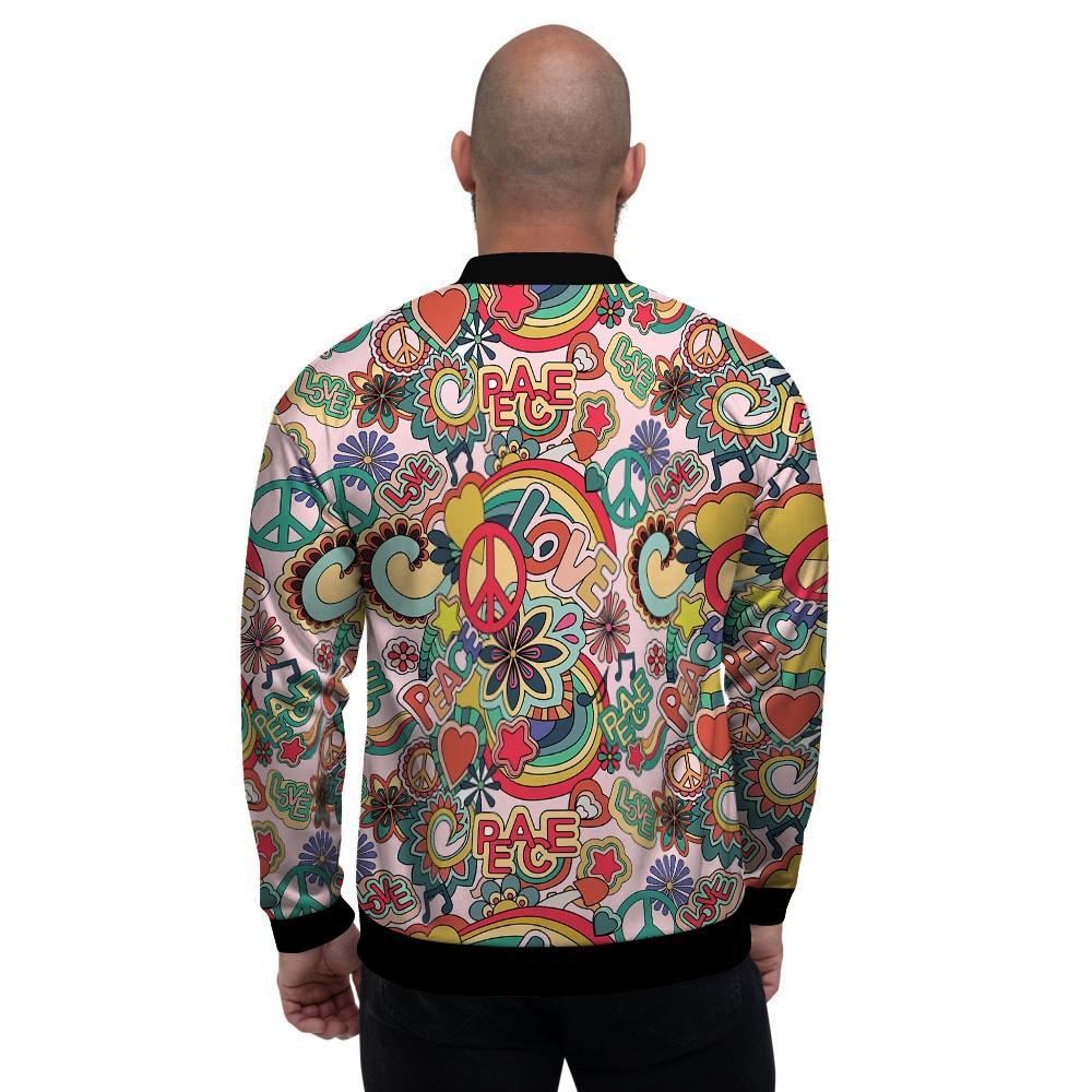 Retro Hippie Men's Bomber Jacket-grizzshop