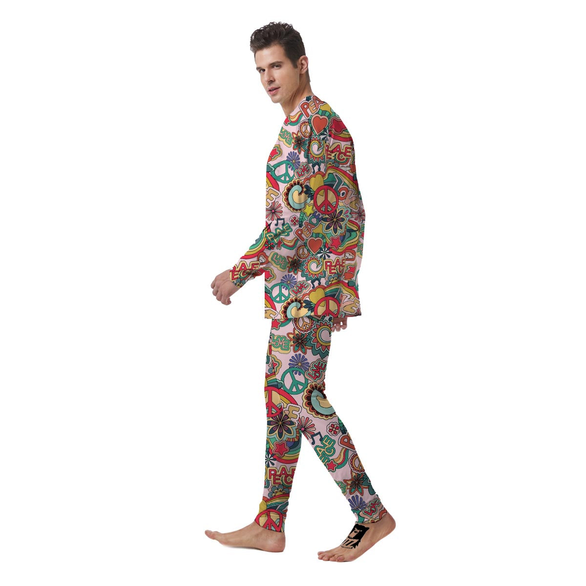 Retro Hippie Men's Pajamas-grizzshop