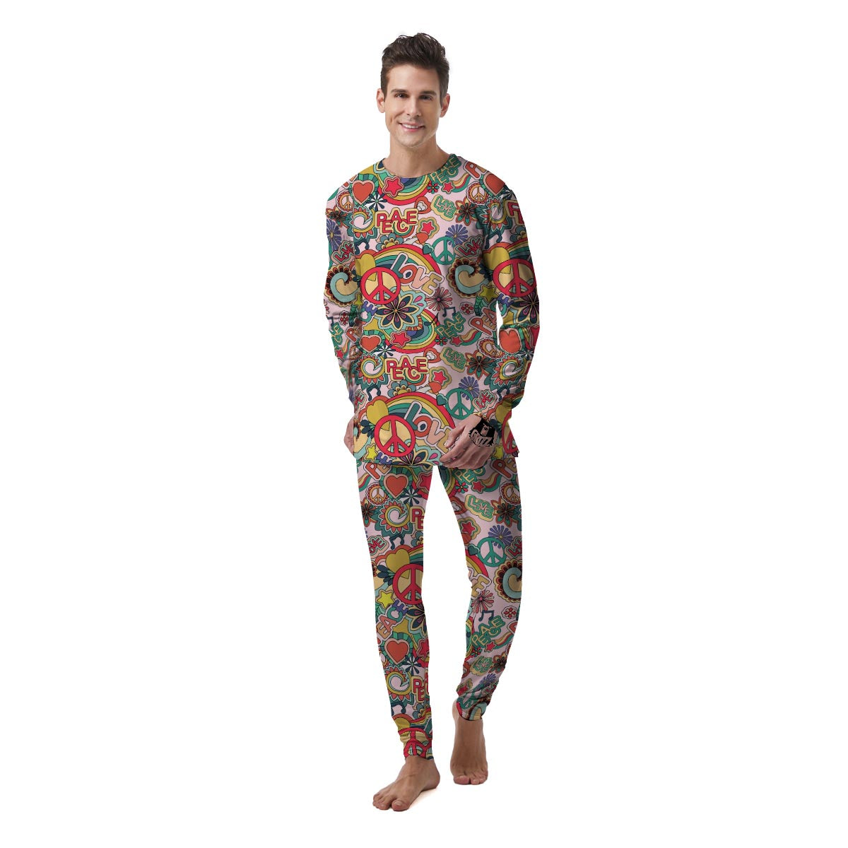 Retro Hippie Men's Pajamas-grizzshop