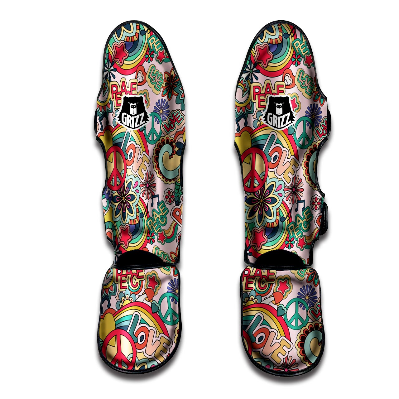 Retro Hippie Muay Thai Shin Guard-grizzshop