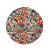 Retro Hippie Round Rug-grizzshop