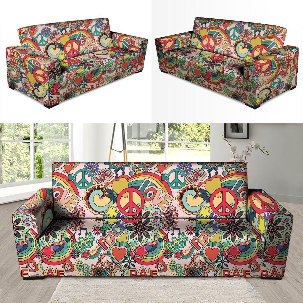 Retro Hippie Sofa Cover-grizzshop