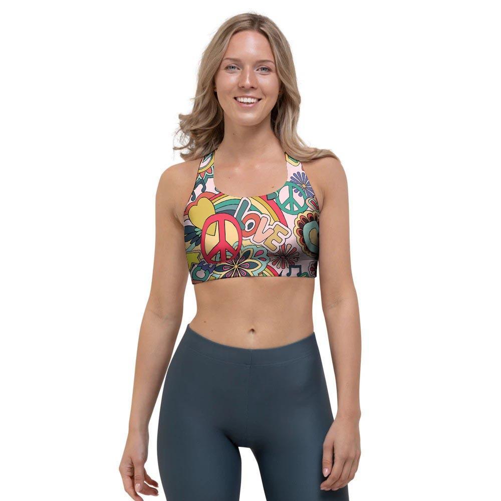 Retro Hippie Sports Bra-grizzshop