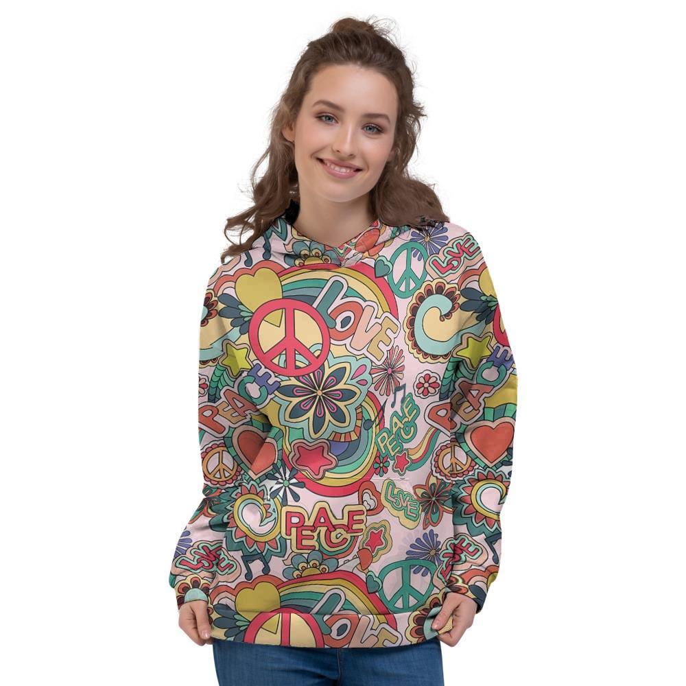 Retro Hippie Women's Hoodie-grizzshop