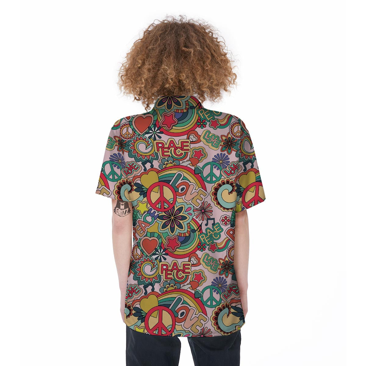 Retro Hippie Women's Short Sleeve Shirts-grizzshop
