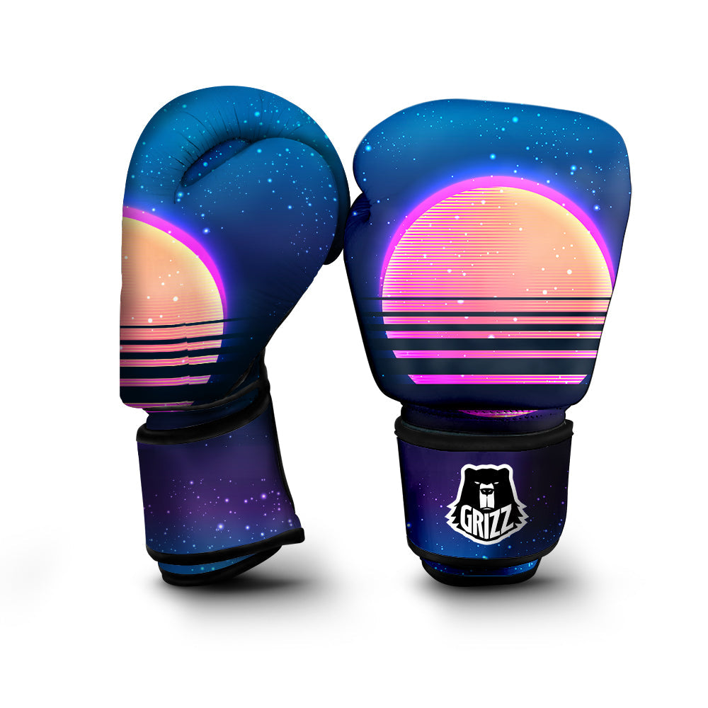 Retro Vintage Sun Print Boxing Gloves-grizzshop