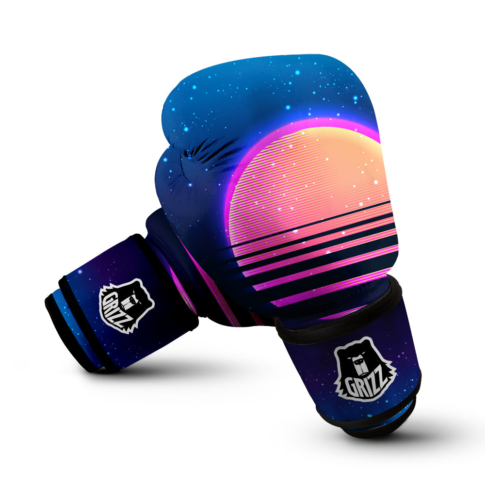 Retro Vintage Sun Print Boxing Gloves-grizzshop
