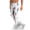 Ribbon American Flag Print Pattern Men's Leggings-grizzshop