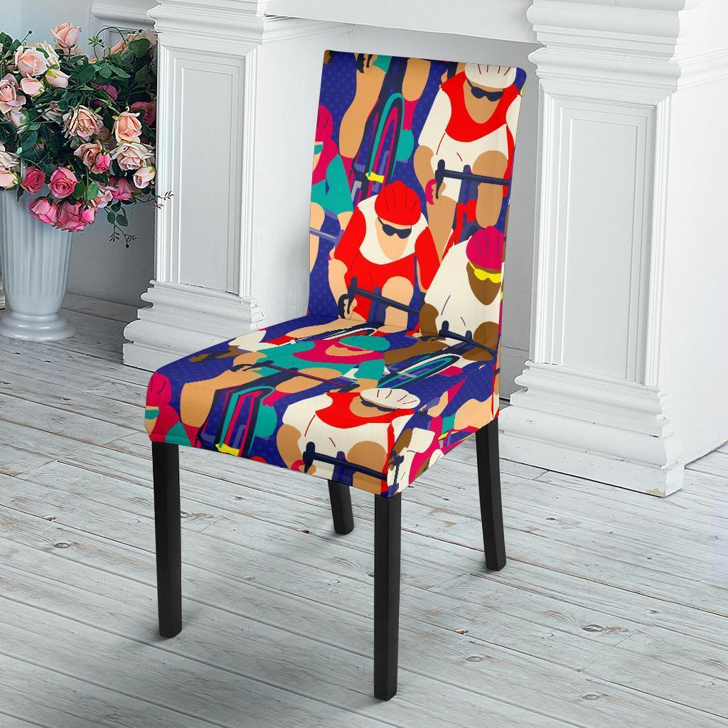 Ride Bicycle Pattern Print Chair Cover-grizzshop