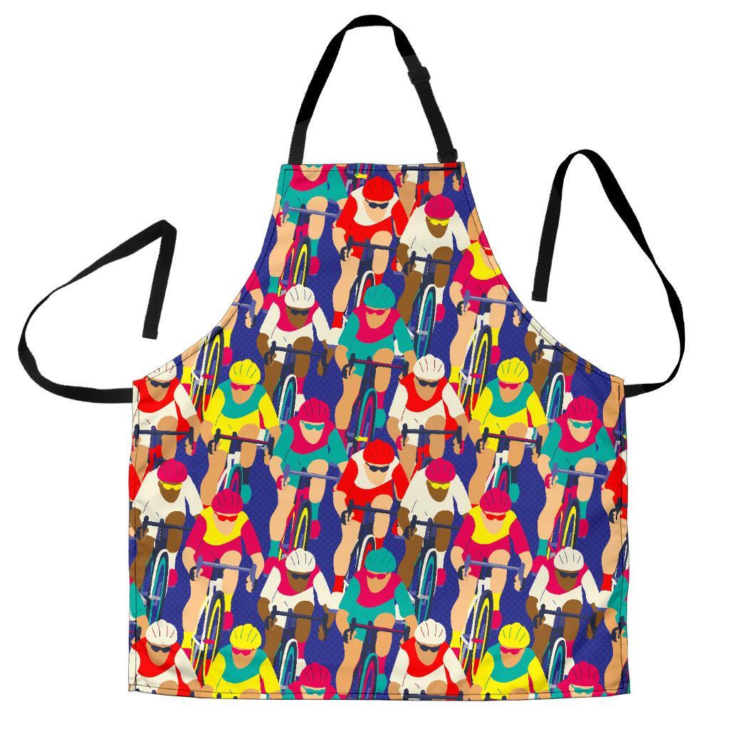 Ride Bicycle Pattern Print Men's Apron-grizzshop