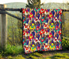 Ride Bicycle Pattern Print Quilt-grizzshop