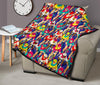 Ride Bicycle Pattern Print Quilt-grizzshop