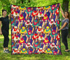 Ride Bicycle Pattern Print Quilt-grizzshop