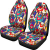 Ride Bicycle Pattern Print Universal Fit Car Seat Covers-grizzshop