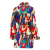 Ride Bicycle Pattern Print Women Long Robe-grizzshop