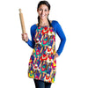 Ride Bicycle Pattern Print Women's Apron-grizzshop