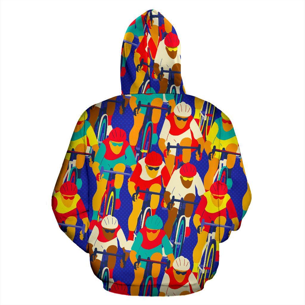 Ride Bicycle Pattern Print Men Women Pullover Hoodie-grizzshop