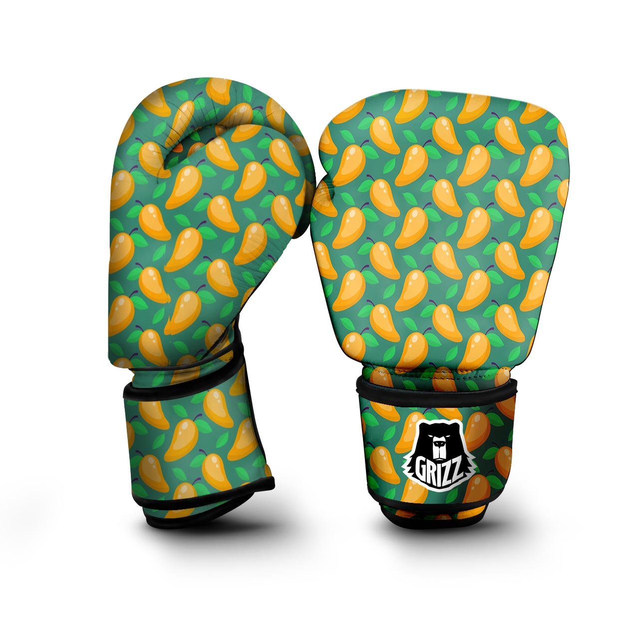 Ripe Mango Fruit Print Pattern Boxing Gloves-grizzshop