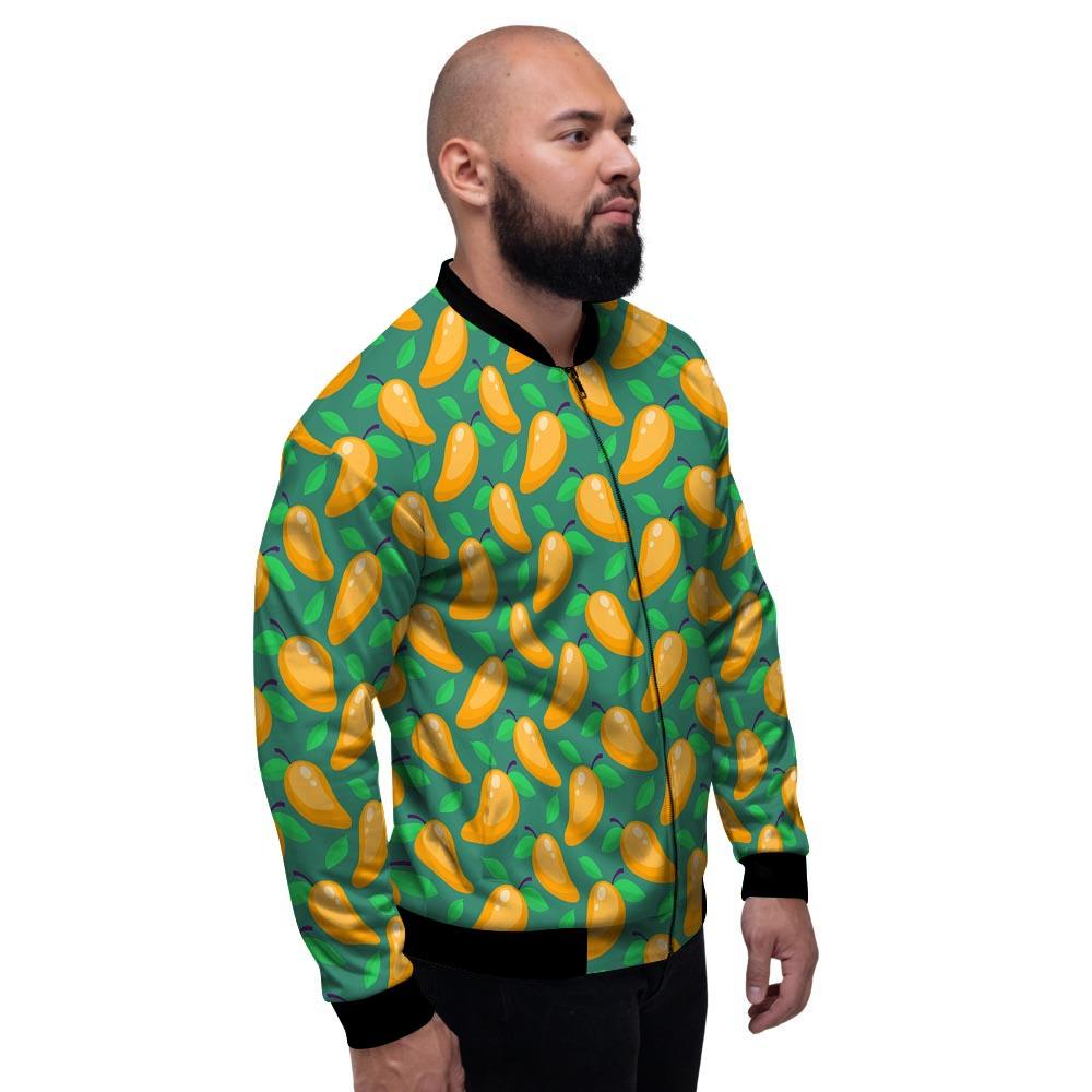 Ripe Mango Fruit Print Pattern Men's Bomber Jacket-grizzshop
