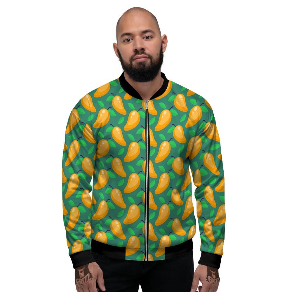 Ripe Mango Fruit Print Pattern Men's Bomber Jacket-grizzshop