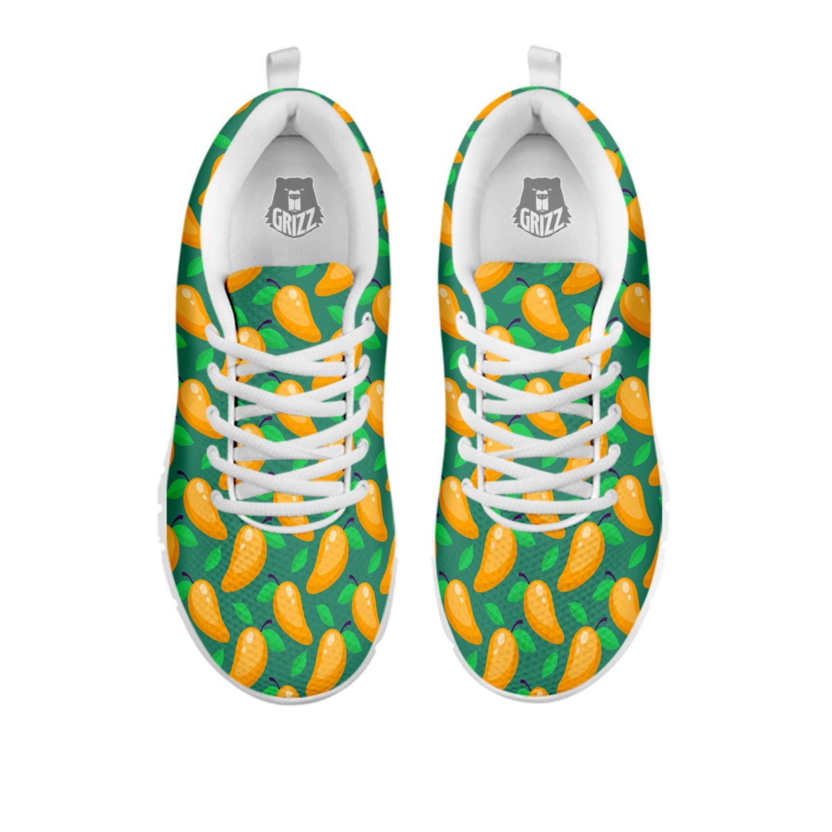 Ripe Mango Fruit Print Pattern White Sneaker-grizzshop