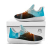 Road Sunrise Print White Athletic Shoes-grizzshop