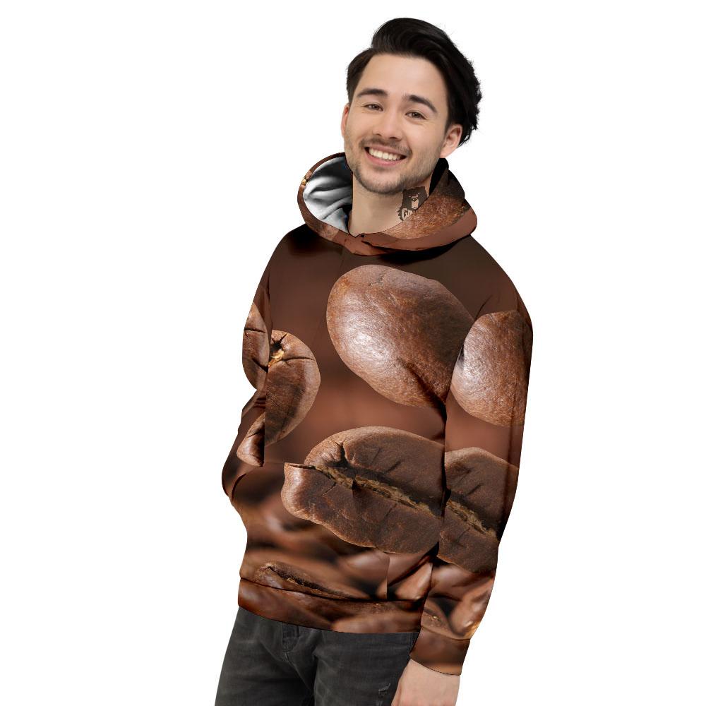 Roasted Coffee Bean Print Men's Hoodie-grizzshop