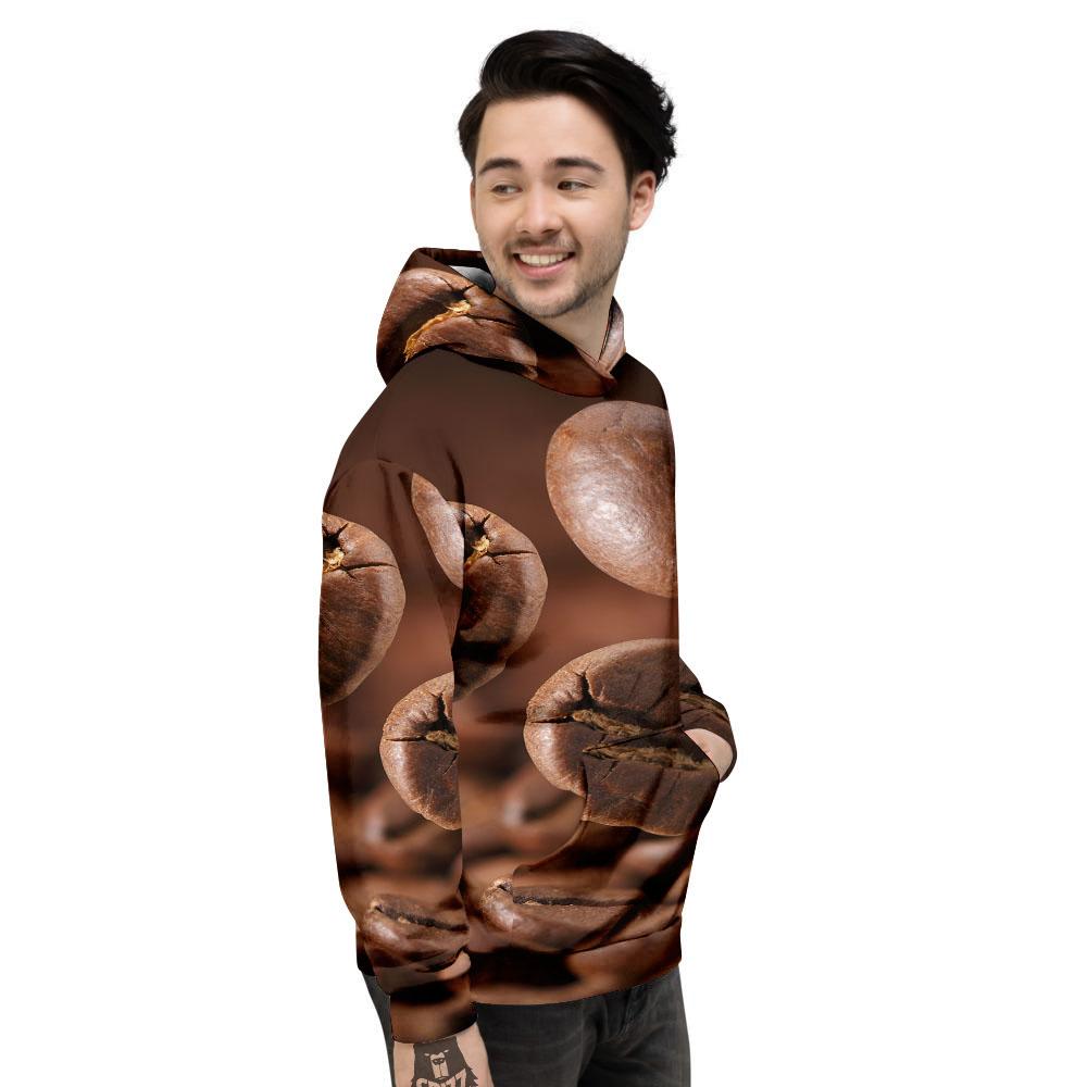 Roasted Coffee Bean Print Men's Hoodie-grizzshop