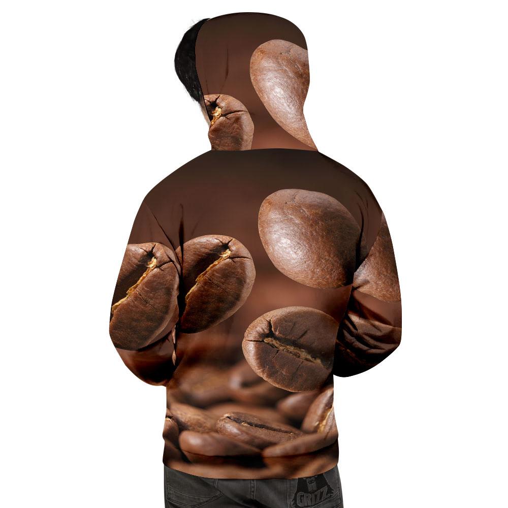 Roasted Coffee Bean Print Men's Hoodie-grizzshop
