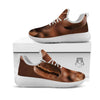 Roasted Coffee Bean Print White Athletic Shoes-grizzshop