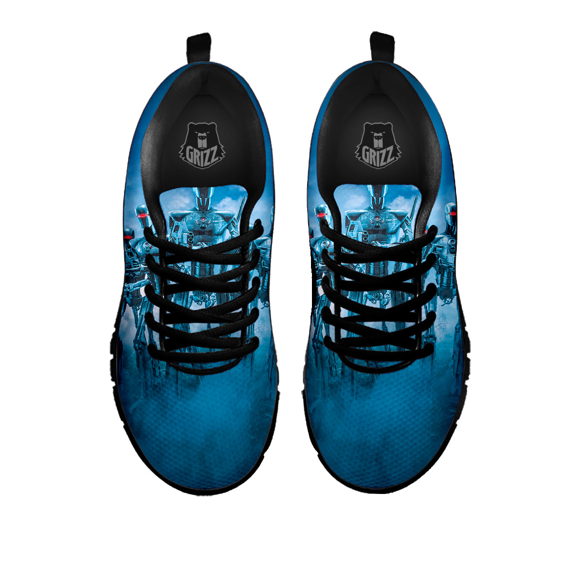 Robot Army Print Black Sneaker-grizzshop