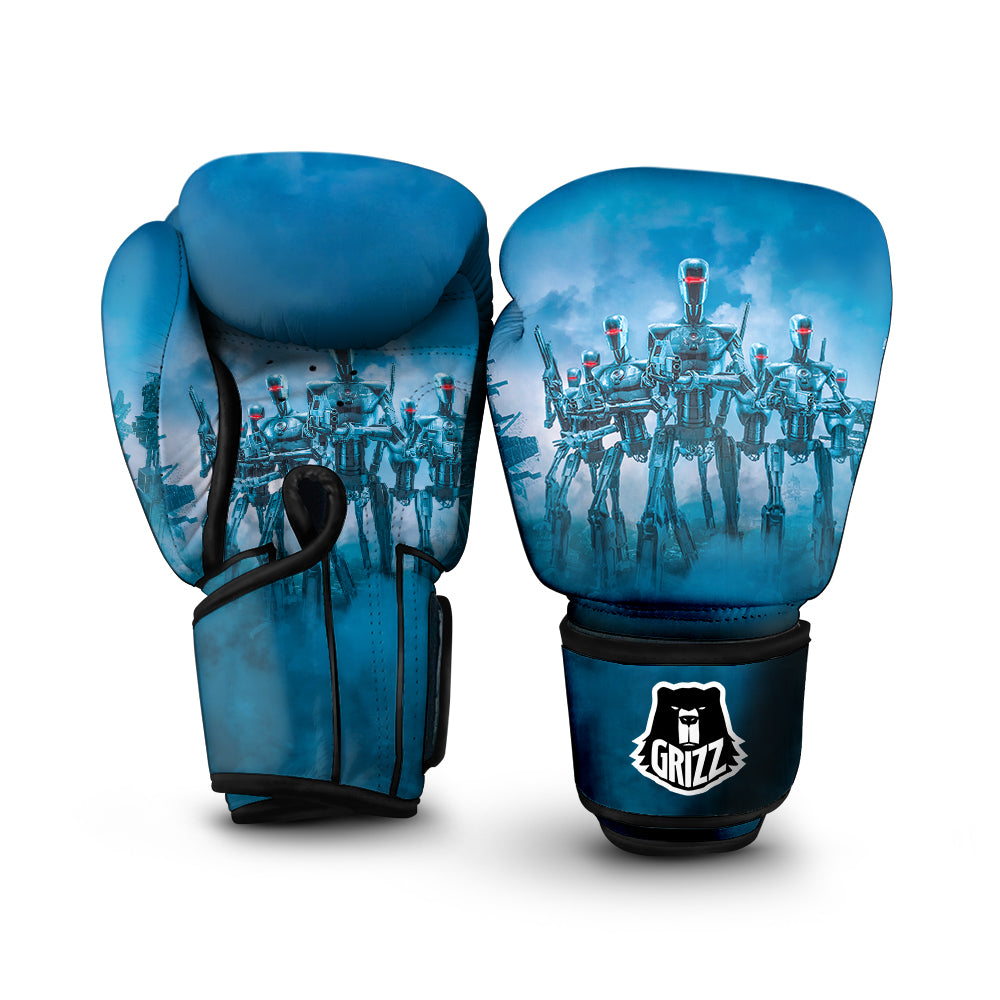 Robot Army Print Boxing Gloves-grizzshop