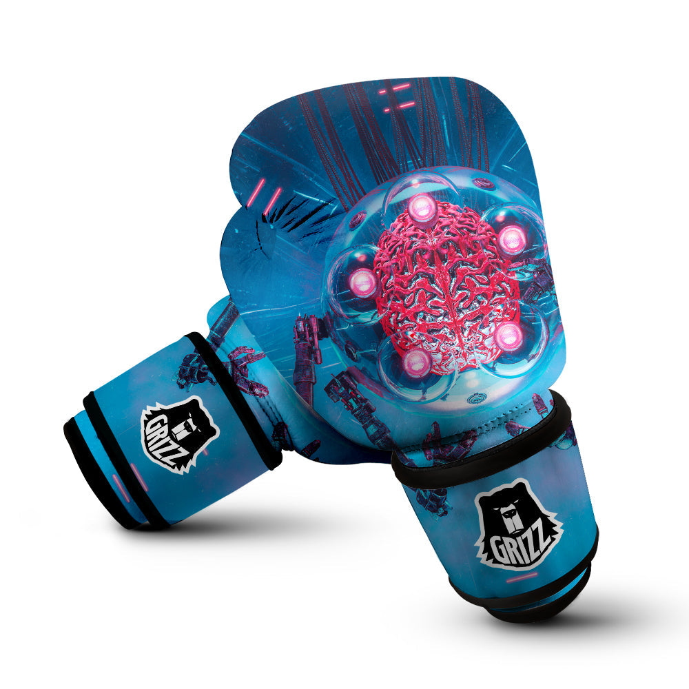 Robot Brain Machine Print Boxing Gloves-grizzshop