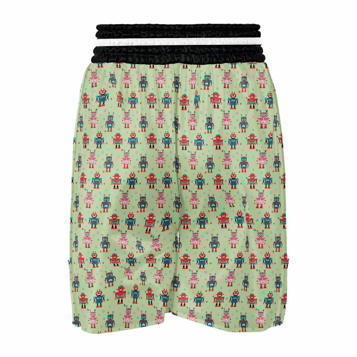 Robot Colorful Print Pattern Boxing Shorts-grizzshop