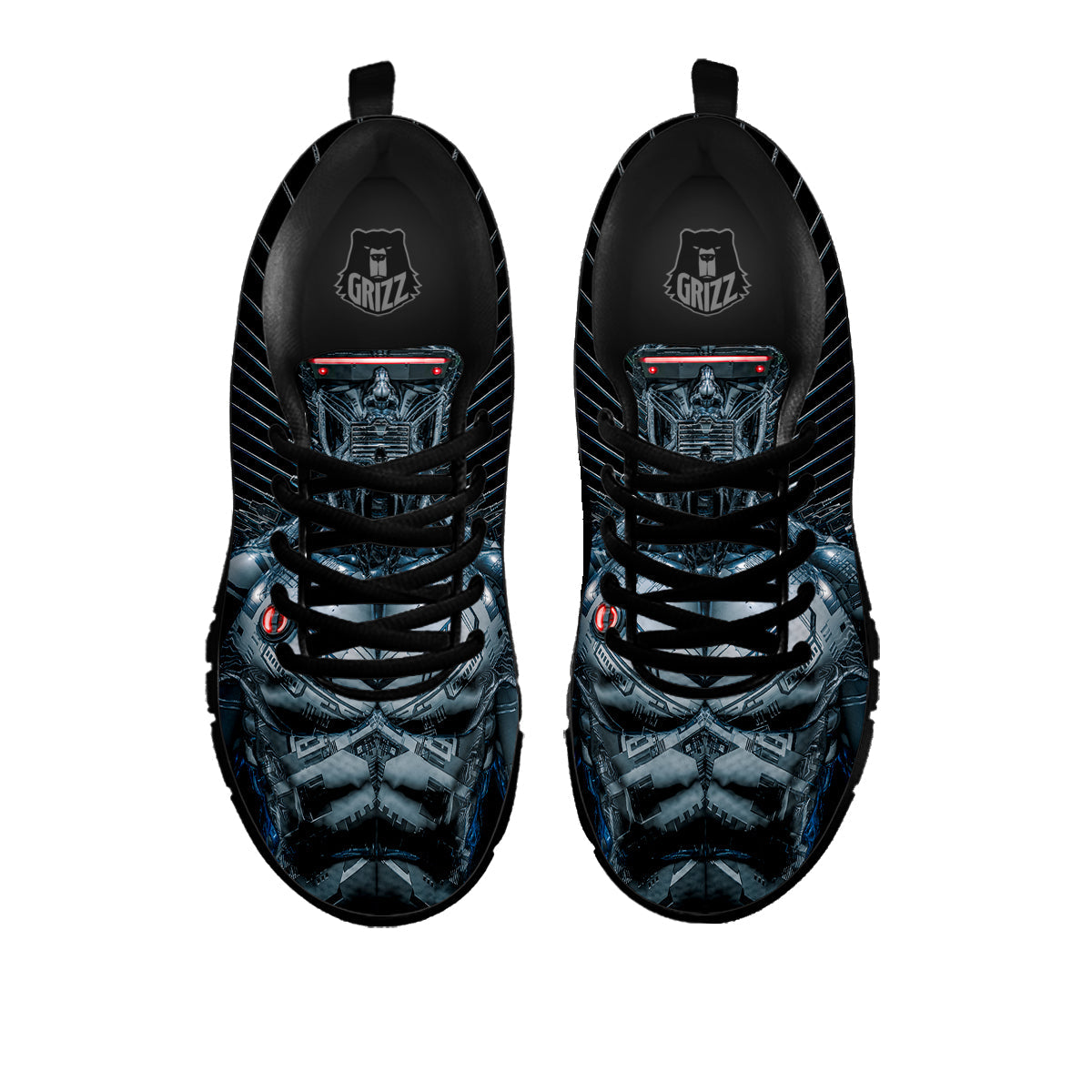 Robot Connection Print Black Sneaker-grizzshop
