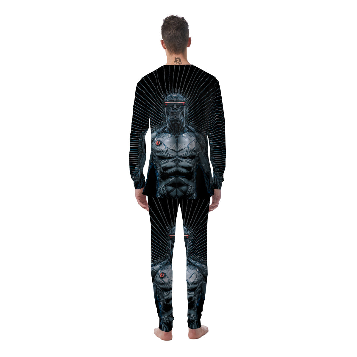 Robot Connection Print Men's Pajamas-grizzshop