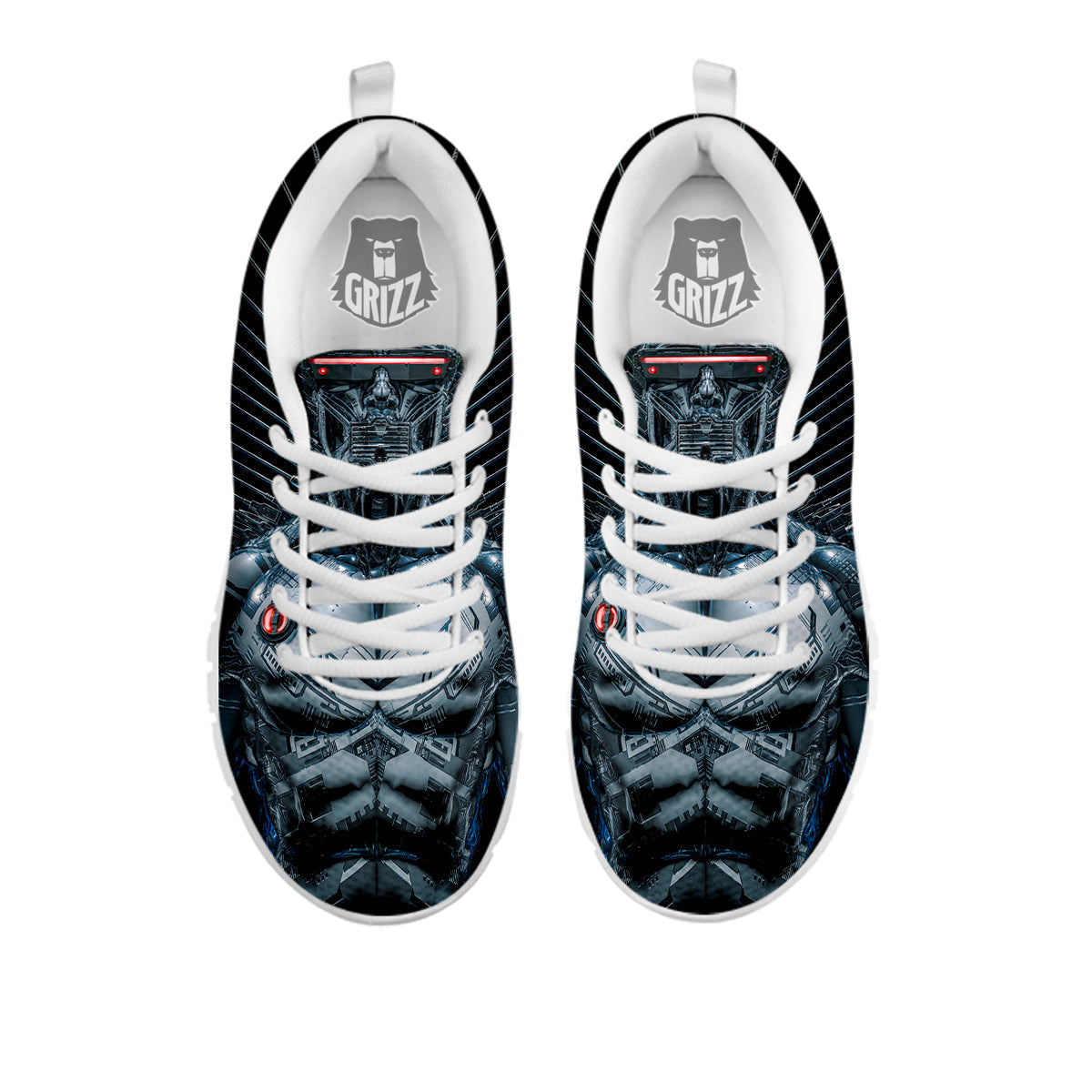 Robot Connection Print White Sneaker-grizzshop