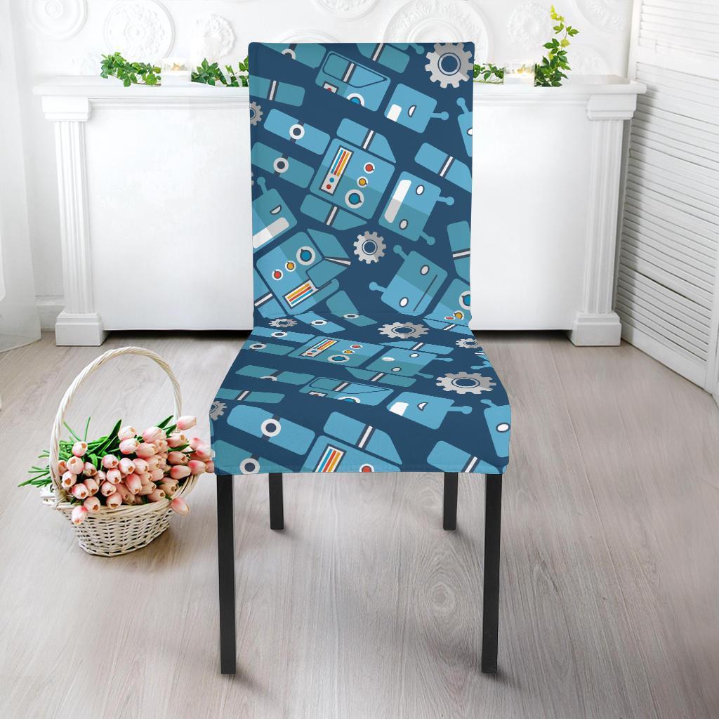 Robot Cyborg Pattern Print Chair Cover-grizzshop