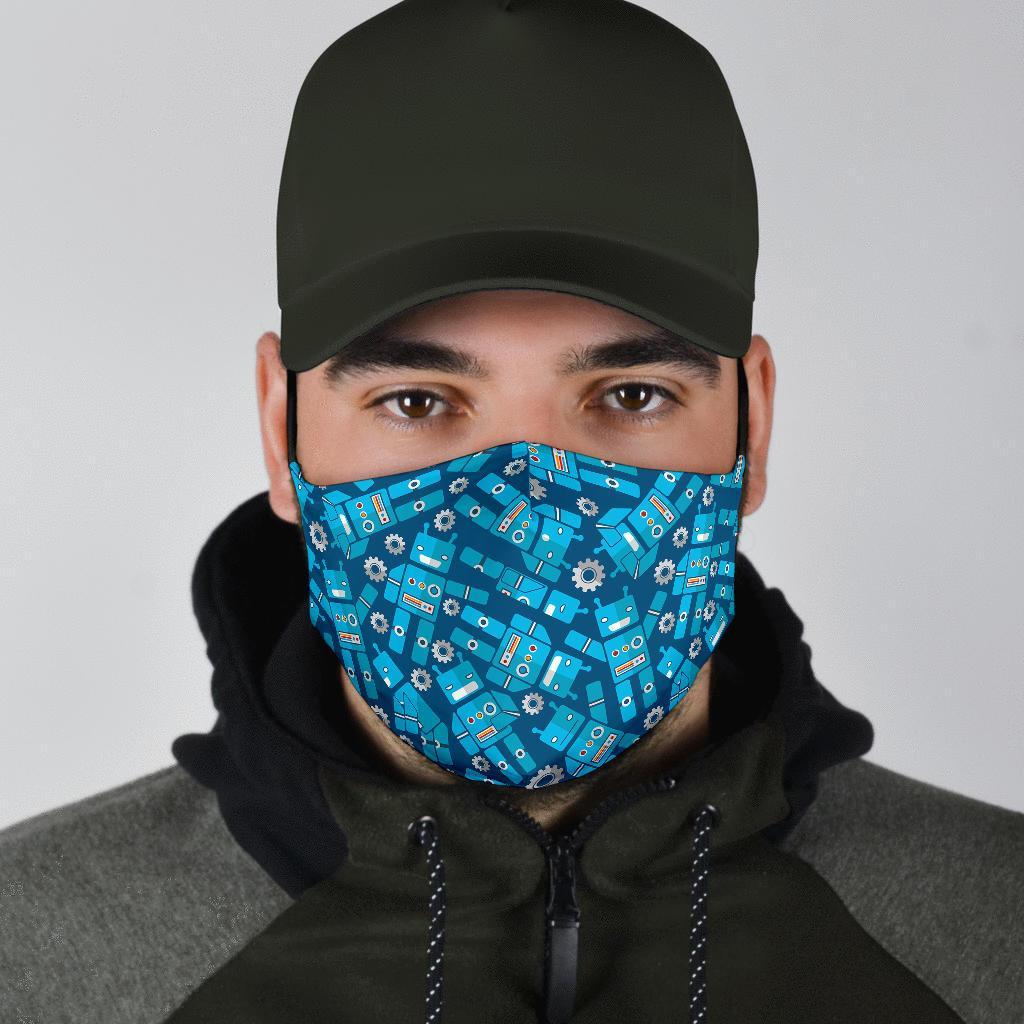 Robot Cyborg Pattern Print Face Mask-grizzshop